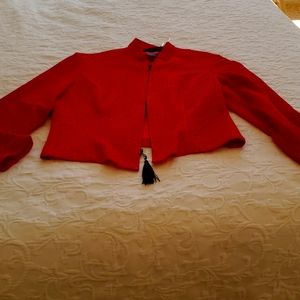 Red sparkle lightweight jacket